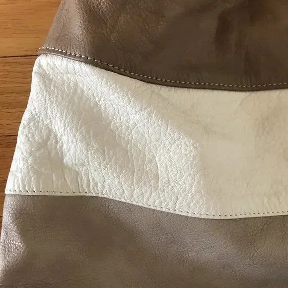 Gianni Notaro Made in Italy Leather Color Block Shoulder Bag - Picture 5 of 16